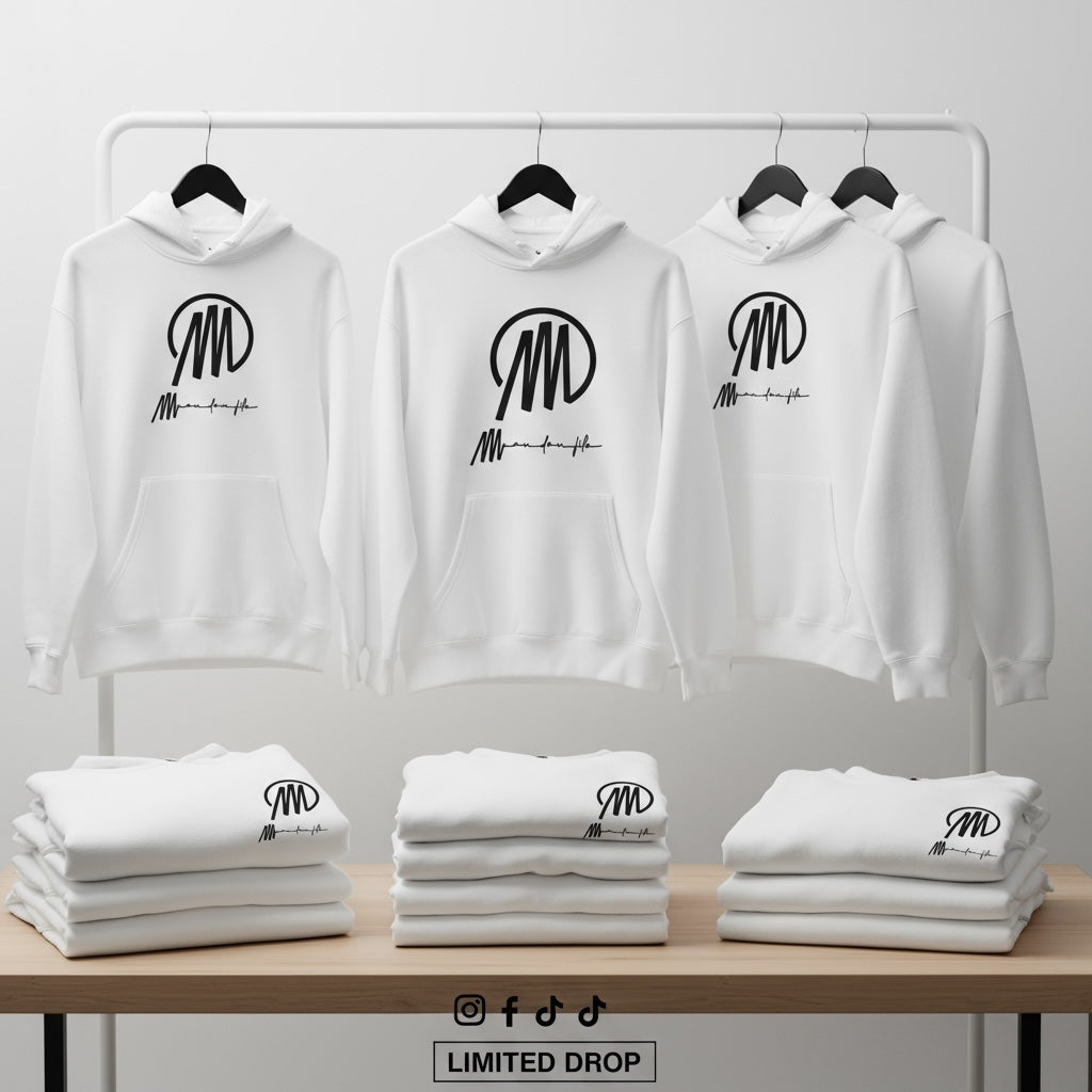 Sweat à capuche logo au centre