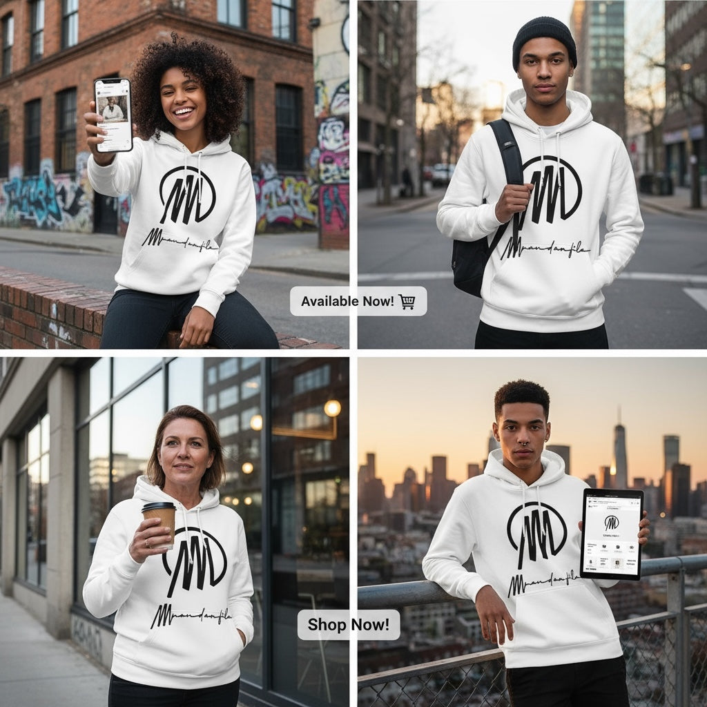 Sweat à capuche logo au centre