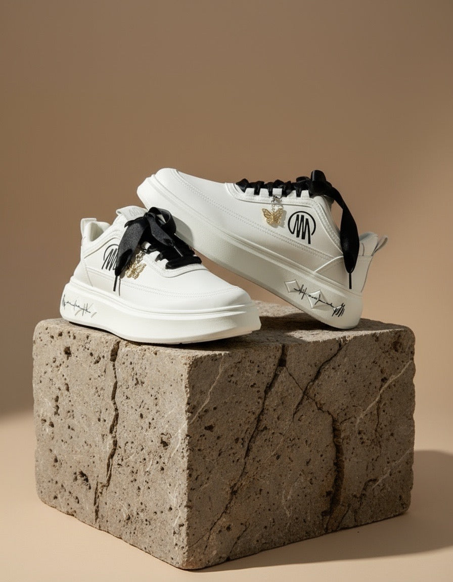 Chaussures Mpandanjila avec lacets en ruban rouge ou autre…