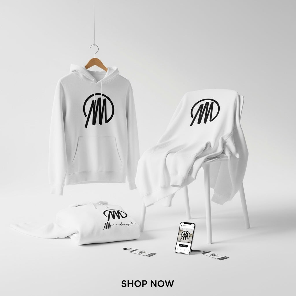 Sweat à capuche logo au centre