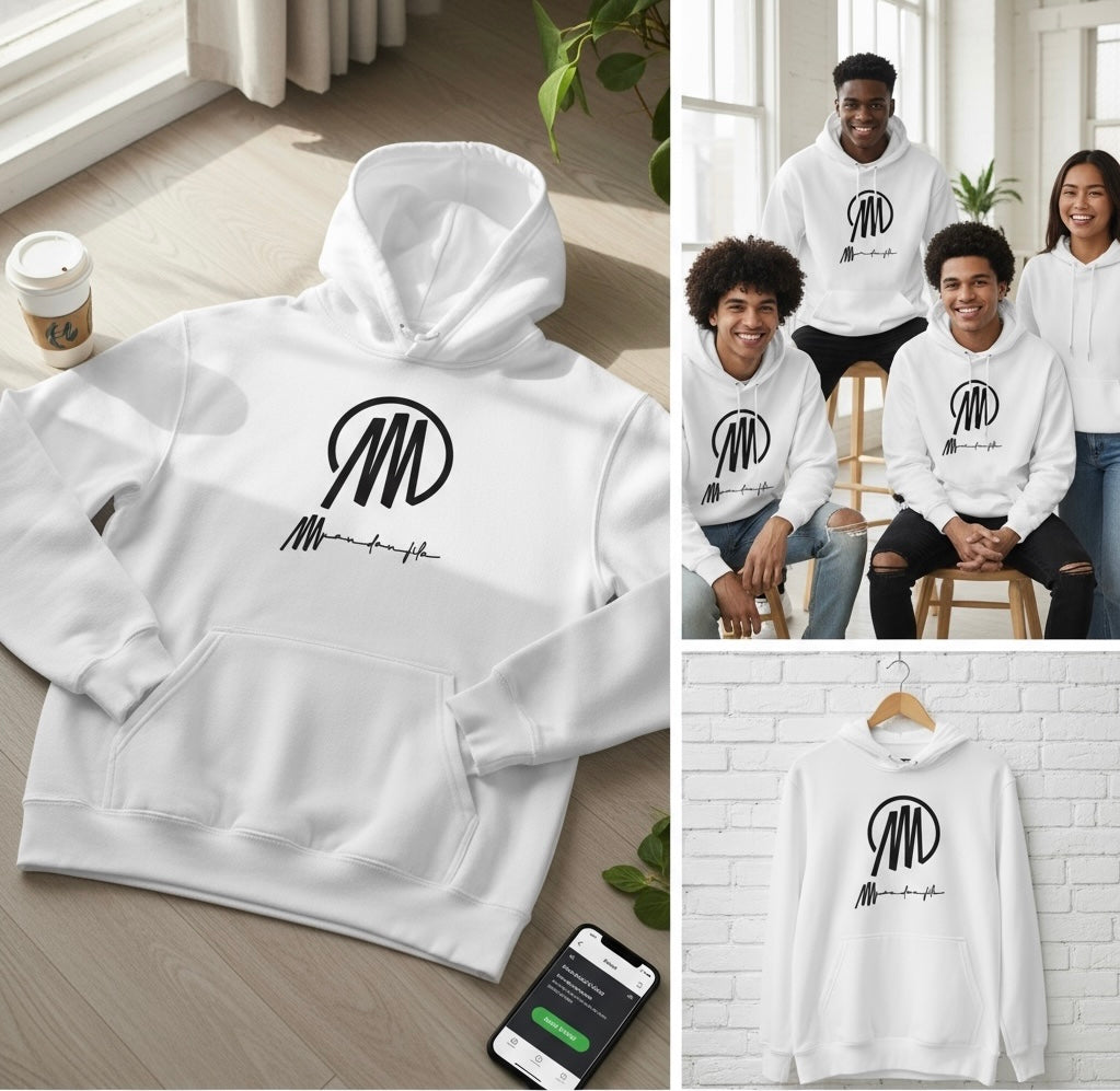 Sweat à capuche logo au centre