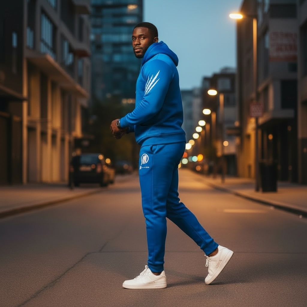 Ensemble Sweat à capuche bleu Royal