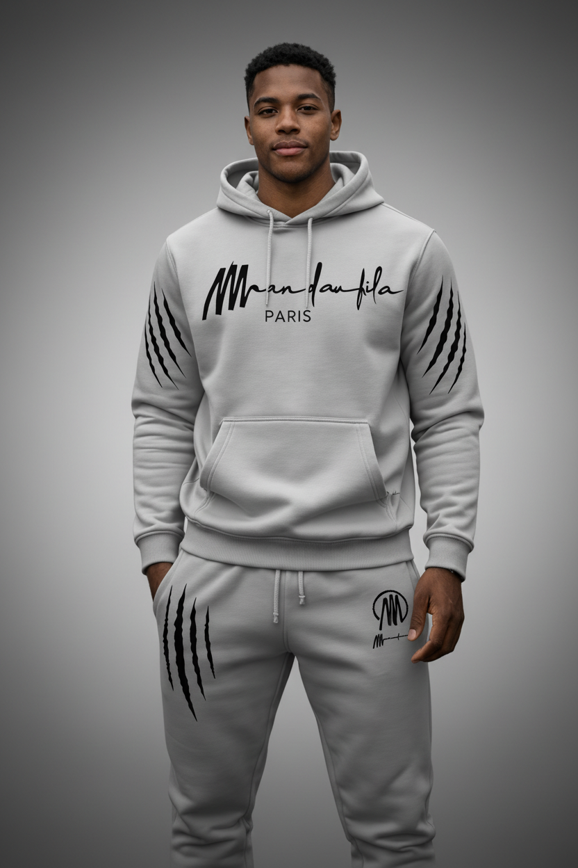 Ensemble Sweat à capuche Gris Clair