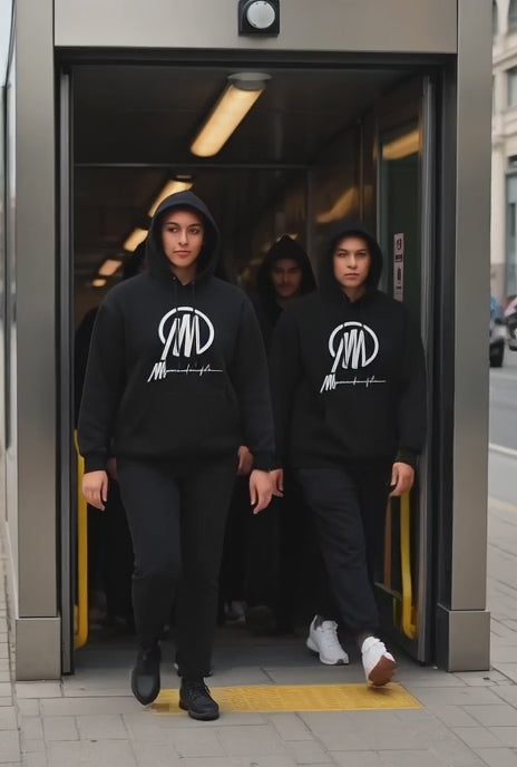 Sweat à capuche logo au centre